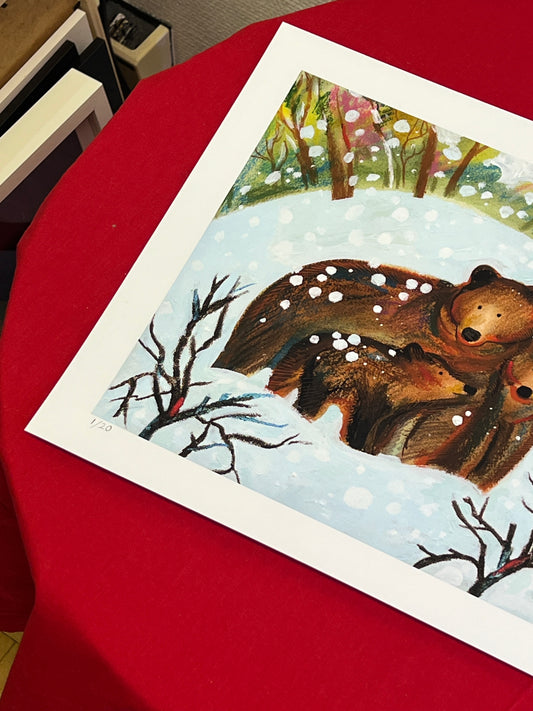 Three Bears – 30x30cm Limited Edition Print