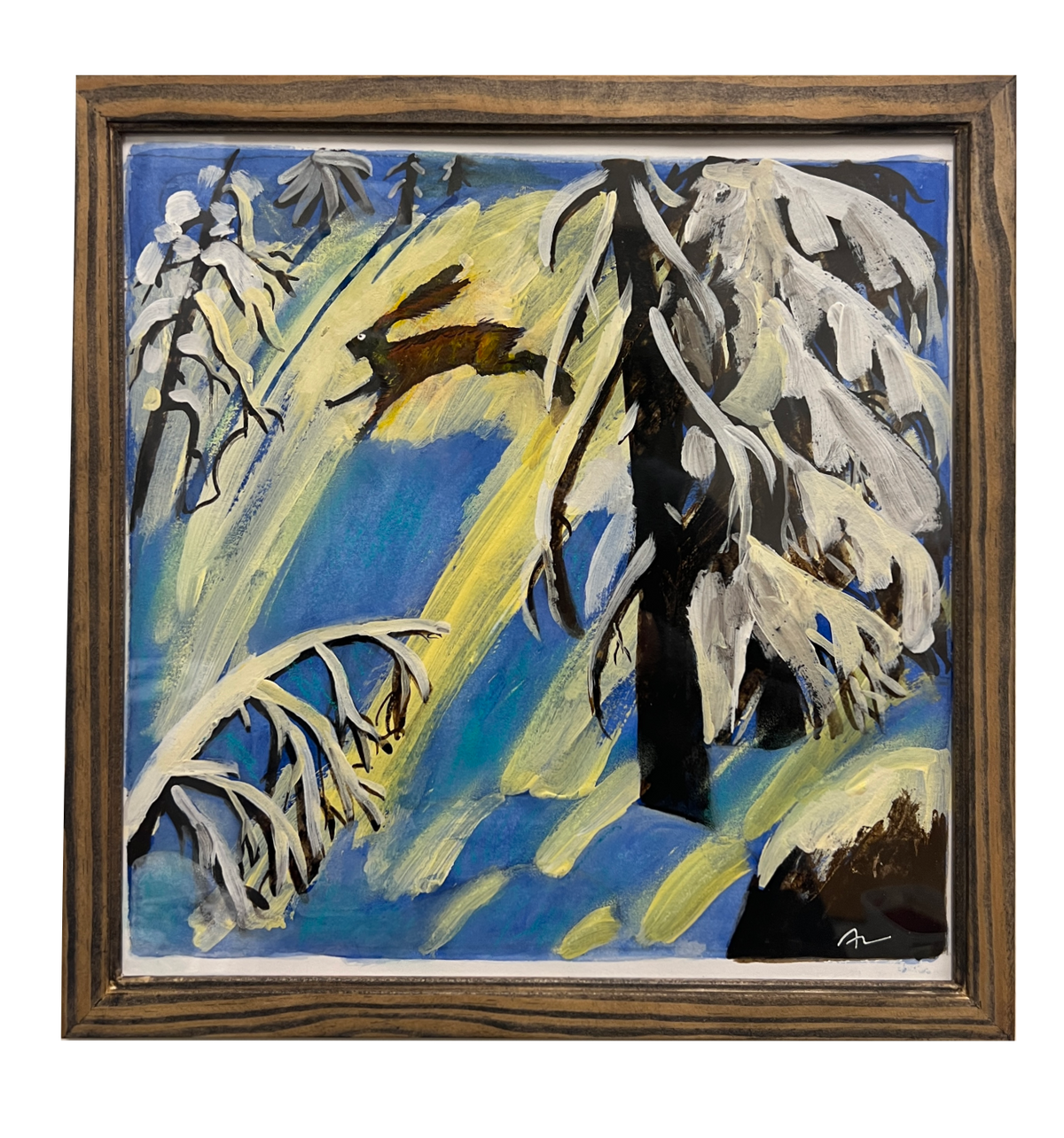 Blue Winter Hare
