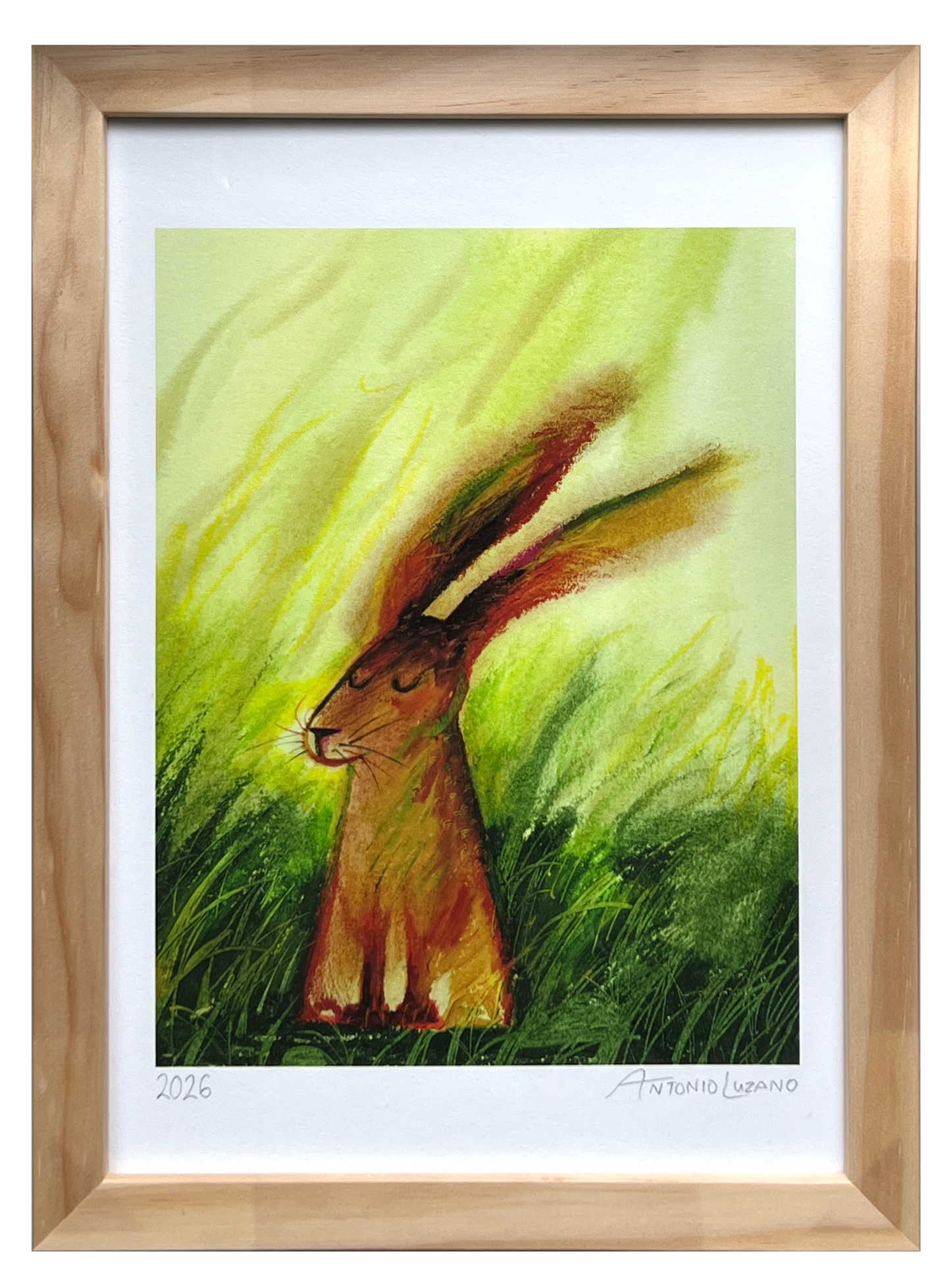 Hare on Grass - A4