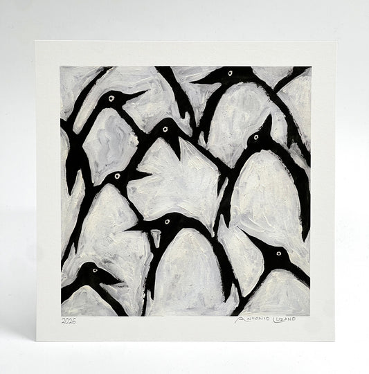 Many Penguins - 20x20cm