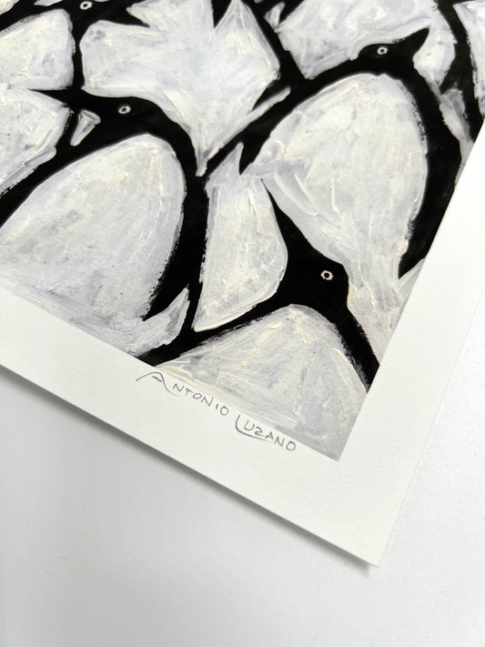 Many Penguins - 20x20cm