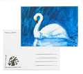 Pen and Cygnet Blue - A6 Postcard