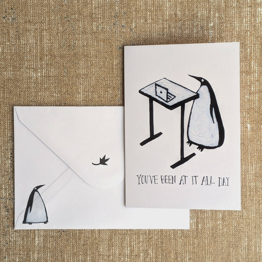 Monsieur Henri Greeting Card - You've Been at it All Day