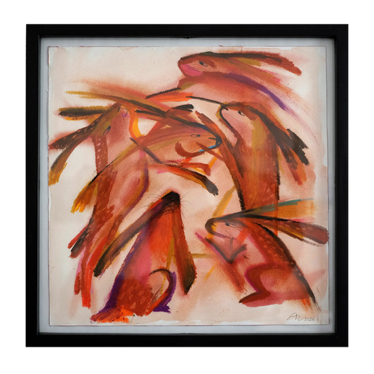 Six Hares (Original Painting)