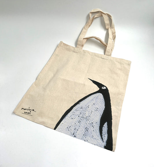 Monsieur Henri - One of a Kind Handpainted Totebag